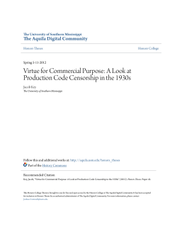 A Look at Production Code Censorship in the 1930s