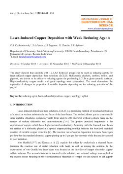 Laser-Induced Copper Deposition with Weak Reducing Agents