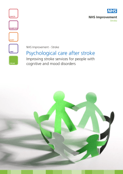 Psychological care after stroke