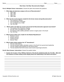 Copyright, USHistoryTeachers.com All Rights Reserved. Name: Date