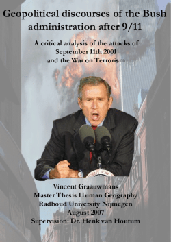 Geopolitical discourses of the Bush administration after