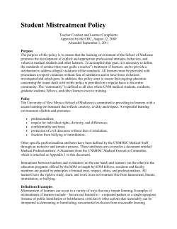 Complaints - UNM School of Medicine