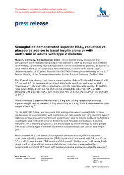 Semaglutide demonstrated superior HbA1c