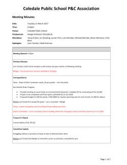 Minutes March 2017 - Coledale Public School