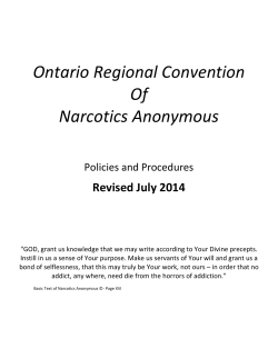 Ontario Regional Convention Of Narcotics Anonymous