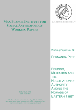 Feuding, Mediation and the Negotiation of Authority among the