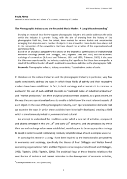 Paula Abreu The Phonographic Industry and the Recorded Music