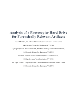 Analysis of a Photocopier Hard Drive for Forensically Relevant