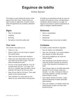 Ankle Sprain - Spanish - Health Information Translations