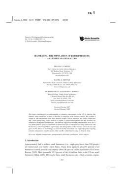 Journal of Developmental Entrepreneurship 13(3)