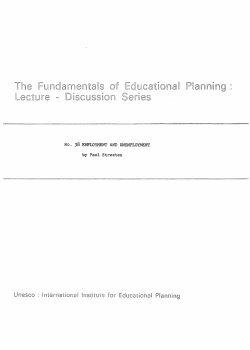 Employment and unemployment - UNESDOC