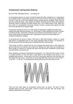 Compression spring basic features