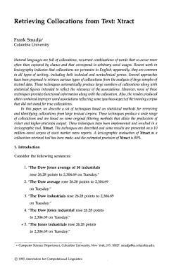 Retrieving Collocations from Text: Xtract