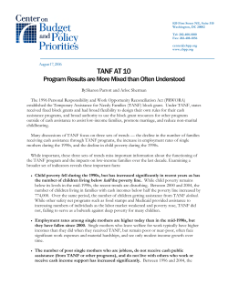 TANF AT 10 - Center on Budget and Policy Priorities