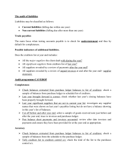 The audit of liabilities