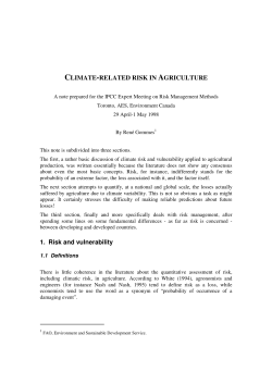 climate-related risk in agriculture