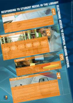 DESPONDING TO STUDENT NEEDS IN THE