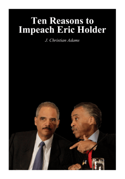 Ten Reasons to Impeach Eric Holder