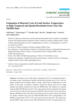 Estimation of Diurnal Cycle of Land Surface Temperature at High