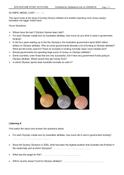 OLYMPIC MEDAL COST (0:26 - 4:04)