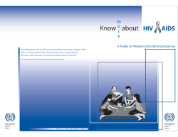 Know more about HIV/AIDS - Toolkit for workers in the informal