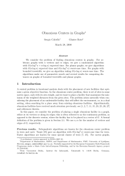 Obnoxious Centers in Graphs&lowast;