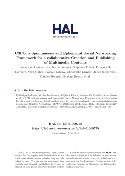 C3PO: a Spontaneous and Ephemeral Social Networking