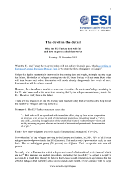 The devil in the detail - European Stability Initiative