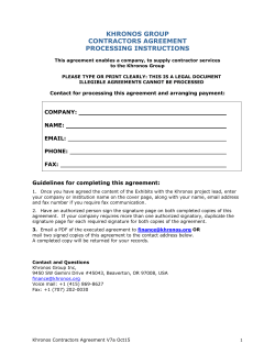 Khronos Contractors Agreement