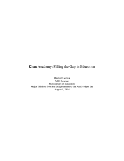 Khan Academy: Filling the Gap in Education