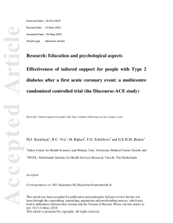 Effectiveness of tailored support for people with Type 2 diabetes