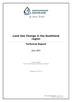 Land Use Change in the Southland region