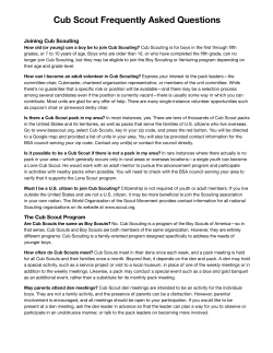 Cub Scout Frequently Asked Questions