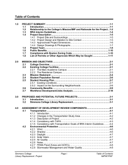 Institutional Master Plan 2000 1st Amendment