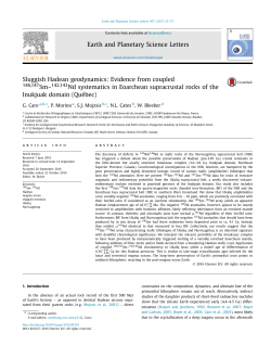 Sluggish Hadean geodynamics - University of Colorado Boulder