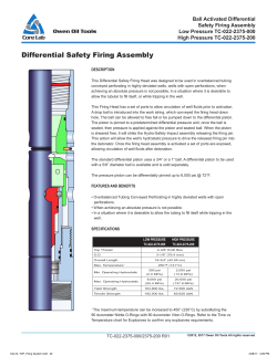TC-022 Ball Activated Differential Safety Firing Assembly