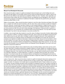 Mutual Fund Breakpoint Discounts