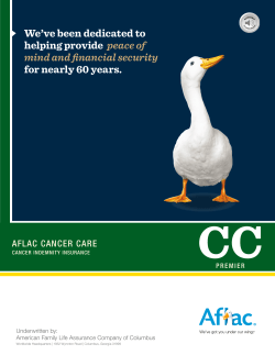Aflac Cancer Care Premier Brochure