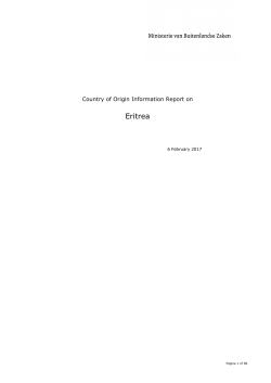 "Country of Origin Report on Eritrea