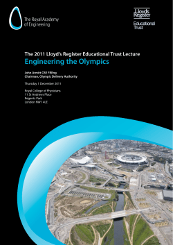 The 2011 Lloyd`s Register Educational Trust Lecture