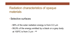 Radiation characteristics of opaque materials