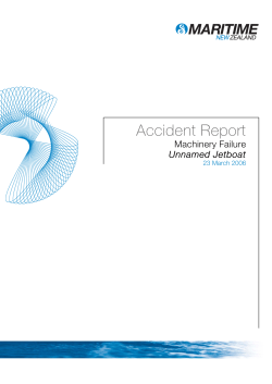 Accident Investigation Report Recreational Jetboat