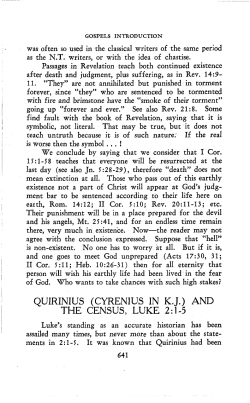 QUIRINIUS (CYRENIUS IN K.J.) AND THE CENSUS, LUKE 2:1*5