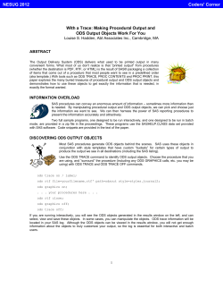 Making Procedural Output and ODS Output Objects Work For You
