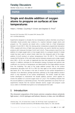Single and double addition of oxygen atoms to