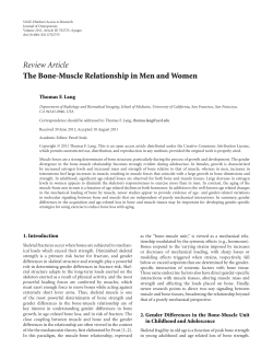 The Bone-Muscle Relationship in Men and Women