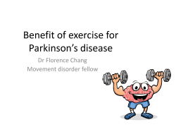 Exercise therapy for Parkinson`s disease