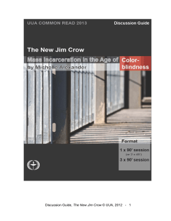 Discussion Guide, The New Jim Crow