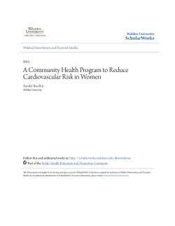 A Community Health Program to Reduce Cardiovascular Risk in