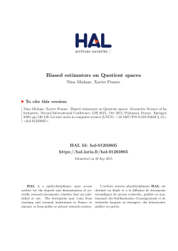Biased estimators on Quotient spaces - HAL